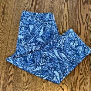 Croft & Barrow Paisley Capris Women’s 18 Blue White Denim Cropped Stretch